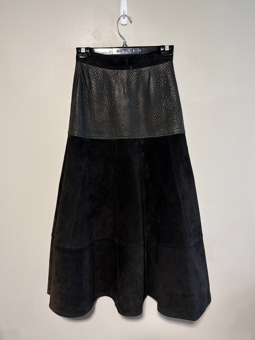Vintage Leather Midi Skirt Sterling Stall Made in Canada
